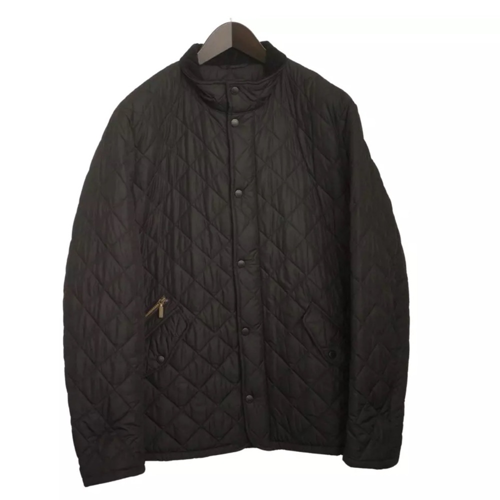 Men Barbour Chelsea Sports Quilt Jacket Black Size L